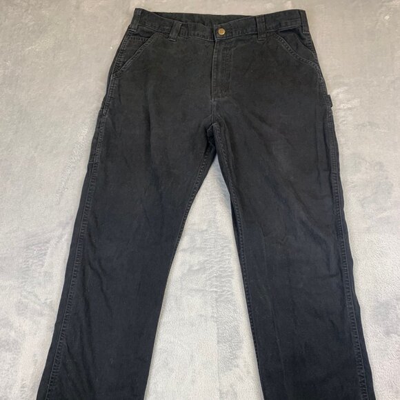 Carhartt B324 Washed Twill Dungaree Carpenter Pants Men’s Black 36x34 - Picture 1 of 10